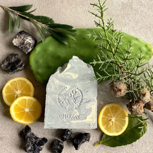 Oil Soap Bar - Cactus Gel, Charcoal, Cedarwood & Bergamot